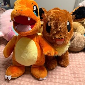 Build a Bear Pokemon Plush- Charmander and Eevee